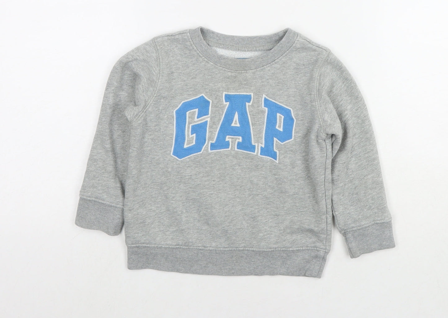 Gap Girls Grey Cotton Pullover Sweatshirt Size 2 Years Pullover - Logo
