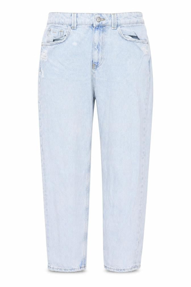 Zara Womens Blue Cotton Straight Jeans Size 10 L27 in Regular Zip