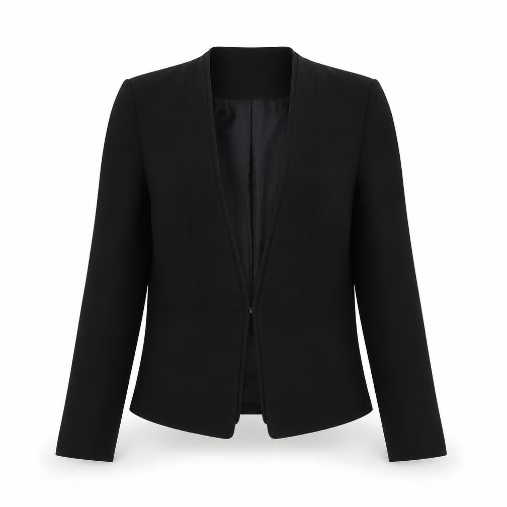 H&M Womens Black Jacket Blazer Size 8 Hook & Eye