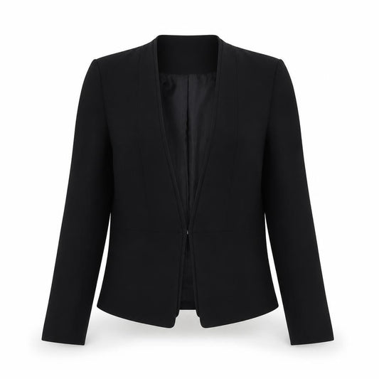 H&M Womens Black Jacket Blazer Size 8 Hook & Eye