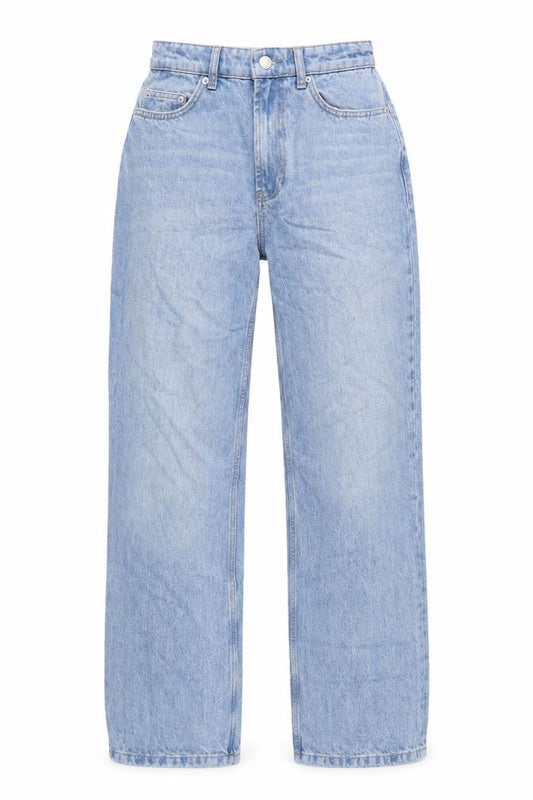ASOS Womens Blue Cotton Straight Jeans Size 26 in L32 in Regular Zip