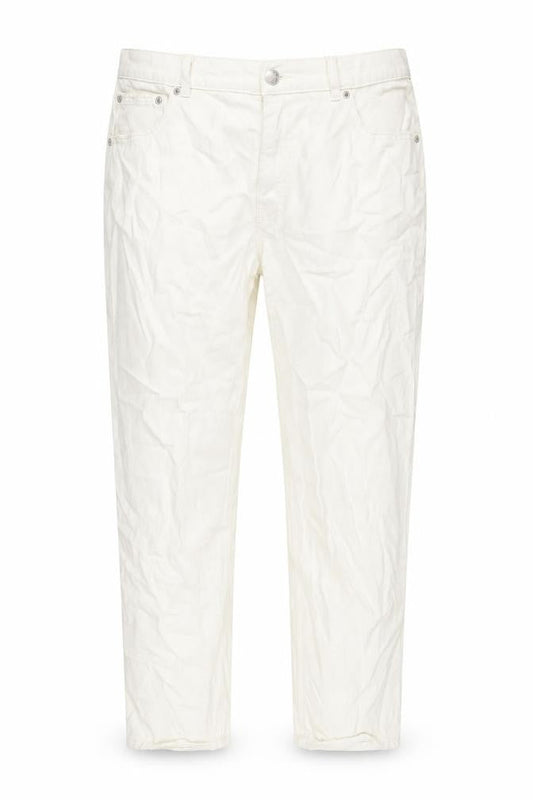 Pull&Bear Womens Ivory Cotton Straight Jeans Size 36 in L27 in Regular Zip