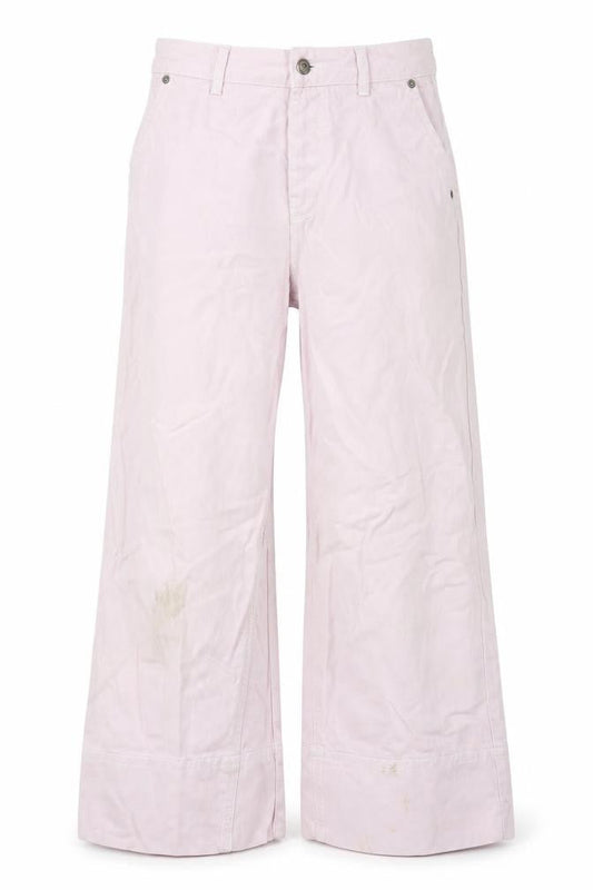 Topshop Womens Pink Polyester Wide-Leg Jeans Size 26 in L32 in Regular Zip