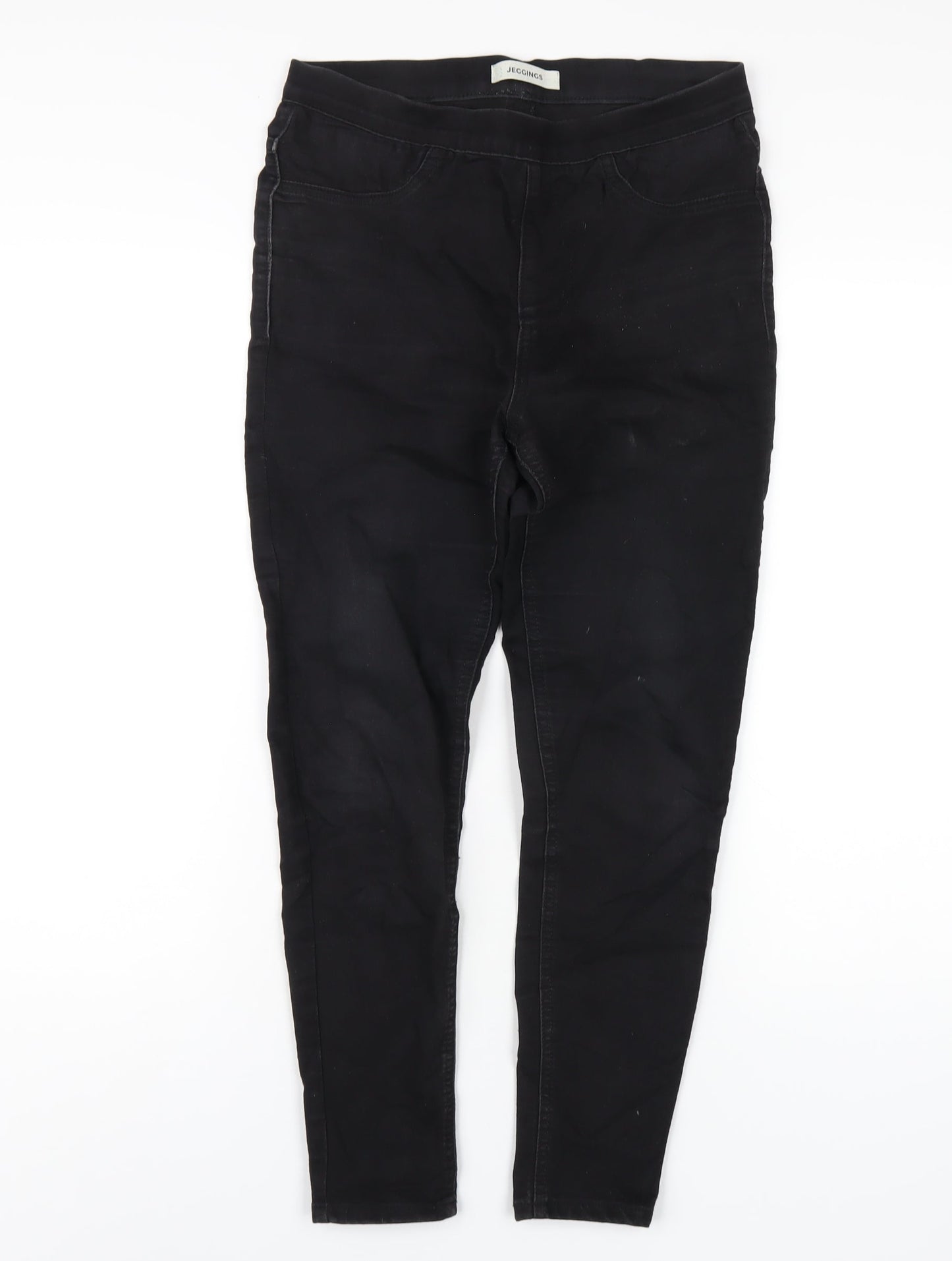 Marks and Spencer Womens Black Cotton Jegging Jeans Size 10 L26 in Regular