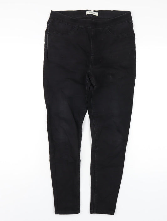 Marks and Spencer Womens Black Cotton Jegging Jeans Size 10 L26 in Regular