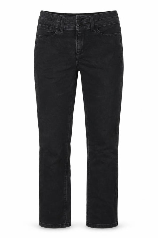 F&F Womens Black Cotton Straight Jeans Size 28 in L28 in Regular Zip