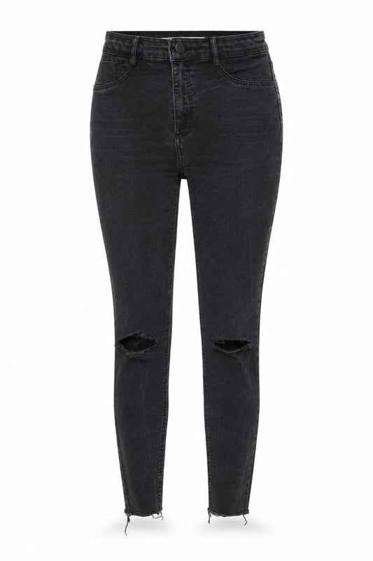 Zara Womens Black Cotton Skinny Jeans Size 8 L28 in Regular Zip