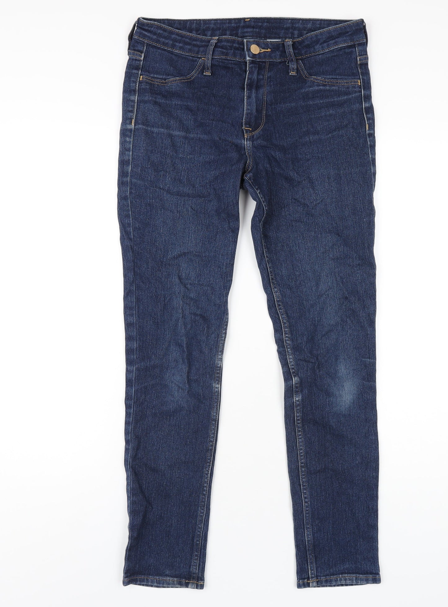 H&M Womens Blue Cotton Skinny Jeans Size 27 in L28 in Regular Zip