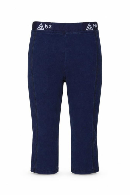 Next Womens Blue Cotton Compression Shorts Size 6 L17 in Regular