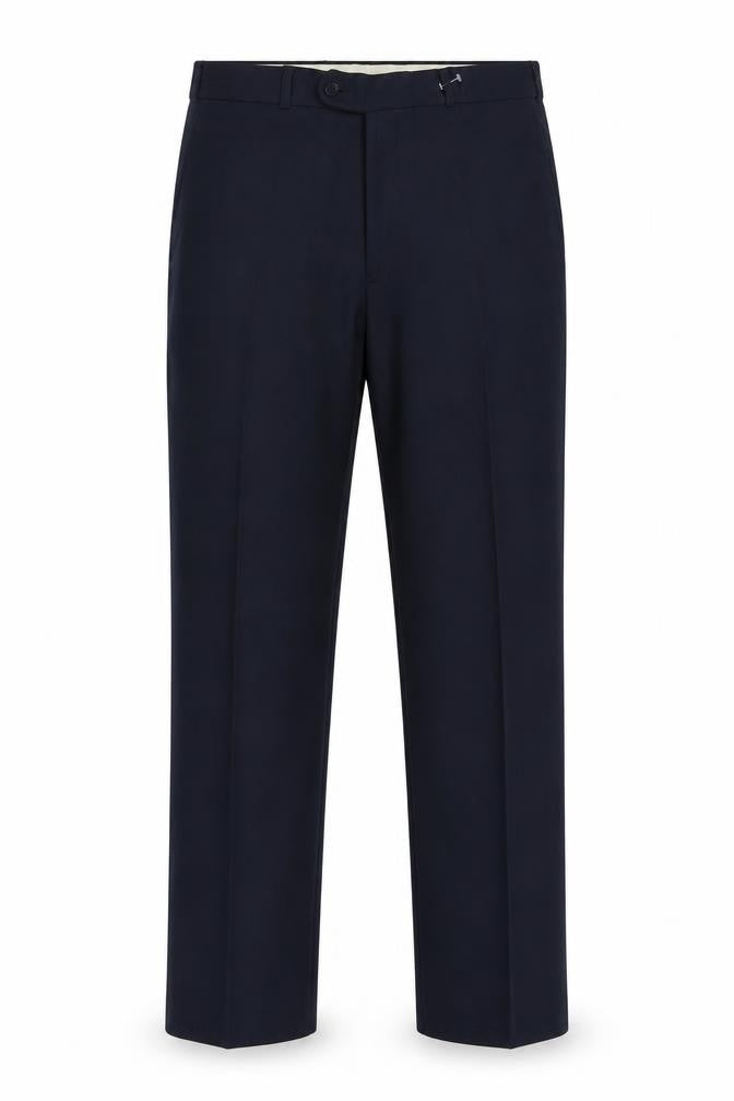Classics Mens Blue Polyester Trousers Size 34 in L31 in Regular Button