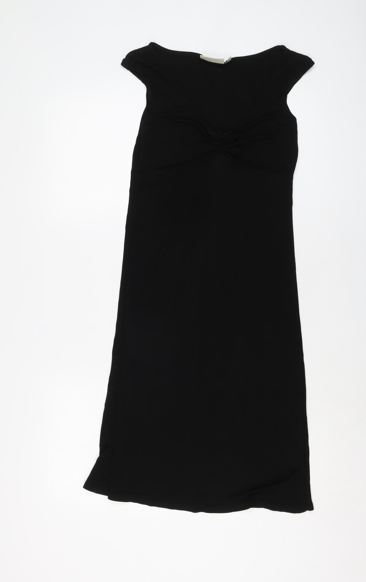 River Island Womens Black Acetate A-Line Size 10 V-Neck Pullover