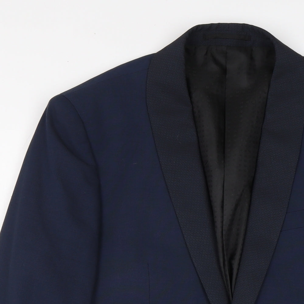 NEXT Mens Blue Polyester Jacket Suit Jacket Size 36 Regular