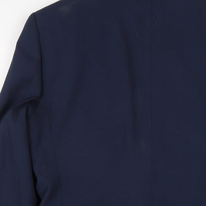 Next Mens Blue Polyester Jacket Suit Jacket Size 36 Regular