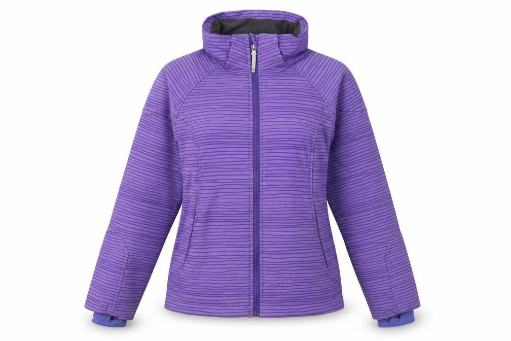 H&M Girls Purple Striped Jacket Size 14 Years Zip