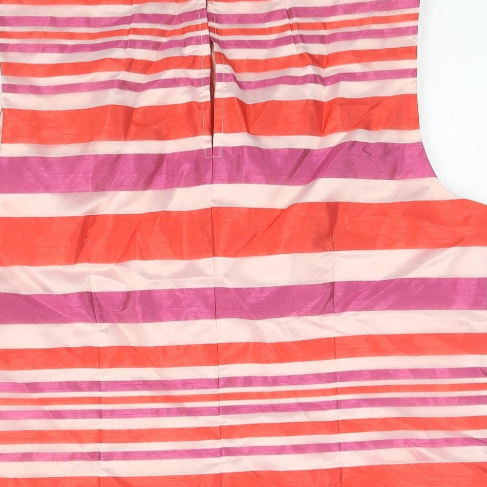 Principles Womens Multicoloured Striped Polyester Camisole Blouse Size 14 Round Neck