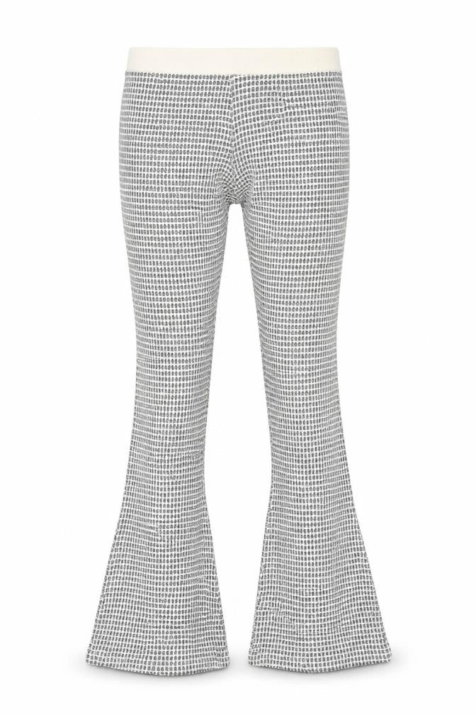 Zara Womens White Geometric Cotton Trousers Size M L34 in Regular
