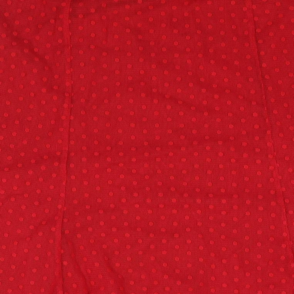 Renaissance Womens Red Polka Dot Polyester A-Line Skirt Size 24