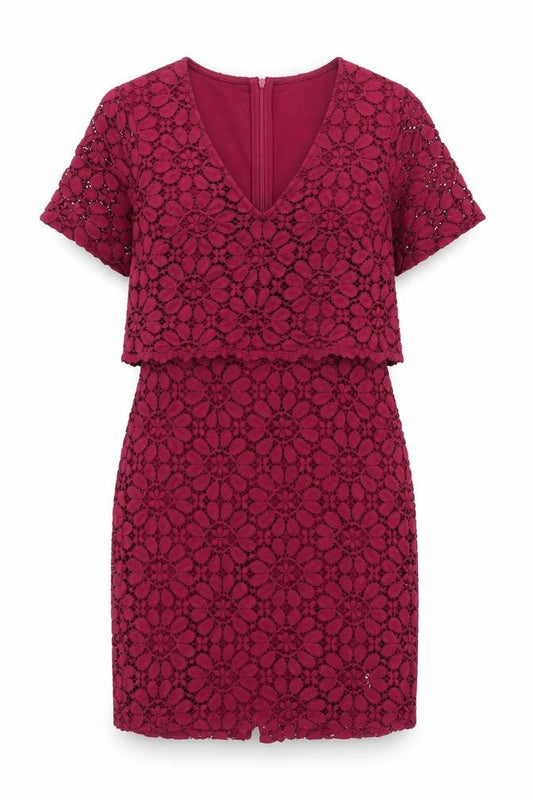 JD Williams Womens Purple Polyester Shift Size 10 V-Neck Zip