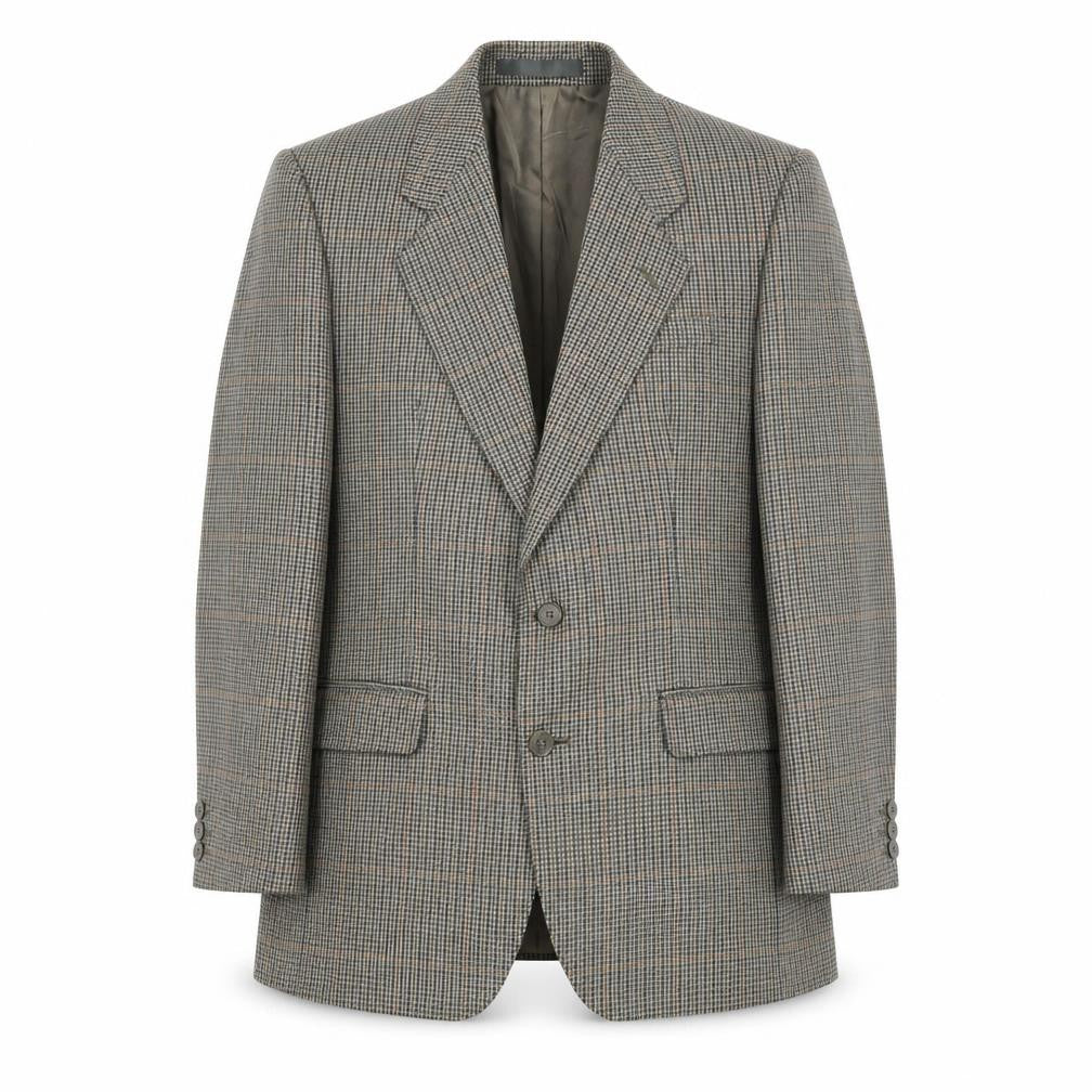 Laurie Hopkins Mens Brown Herringbone Wool Jacket Blazer Size 38 Regular