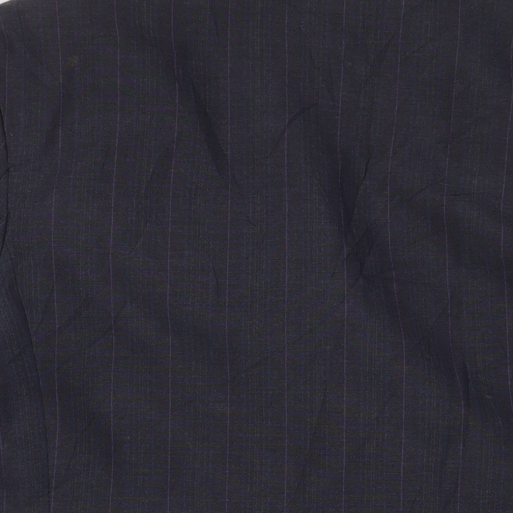 Rival Mens Grey Plaid Wool Jacket Suit Jacket Size 44 Regular