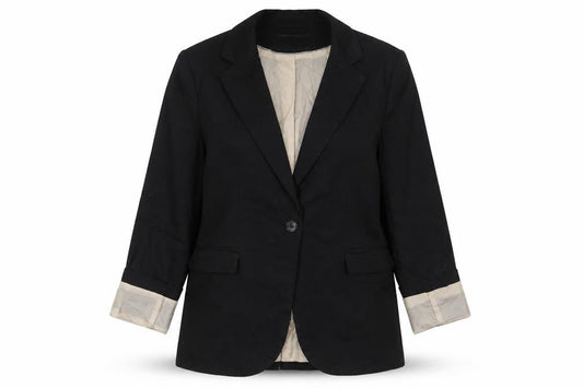 H&M Womens Black Jacket Blazer Size 10 Button