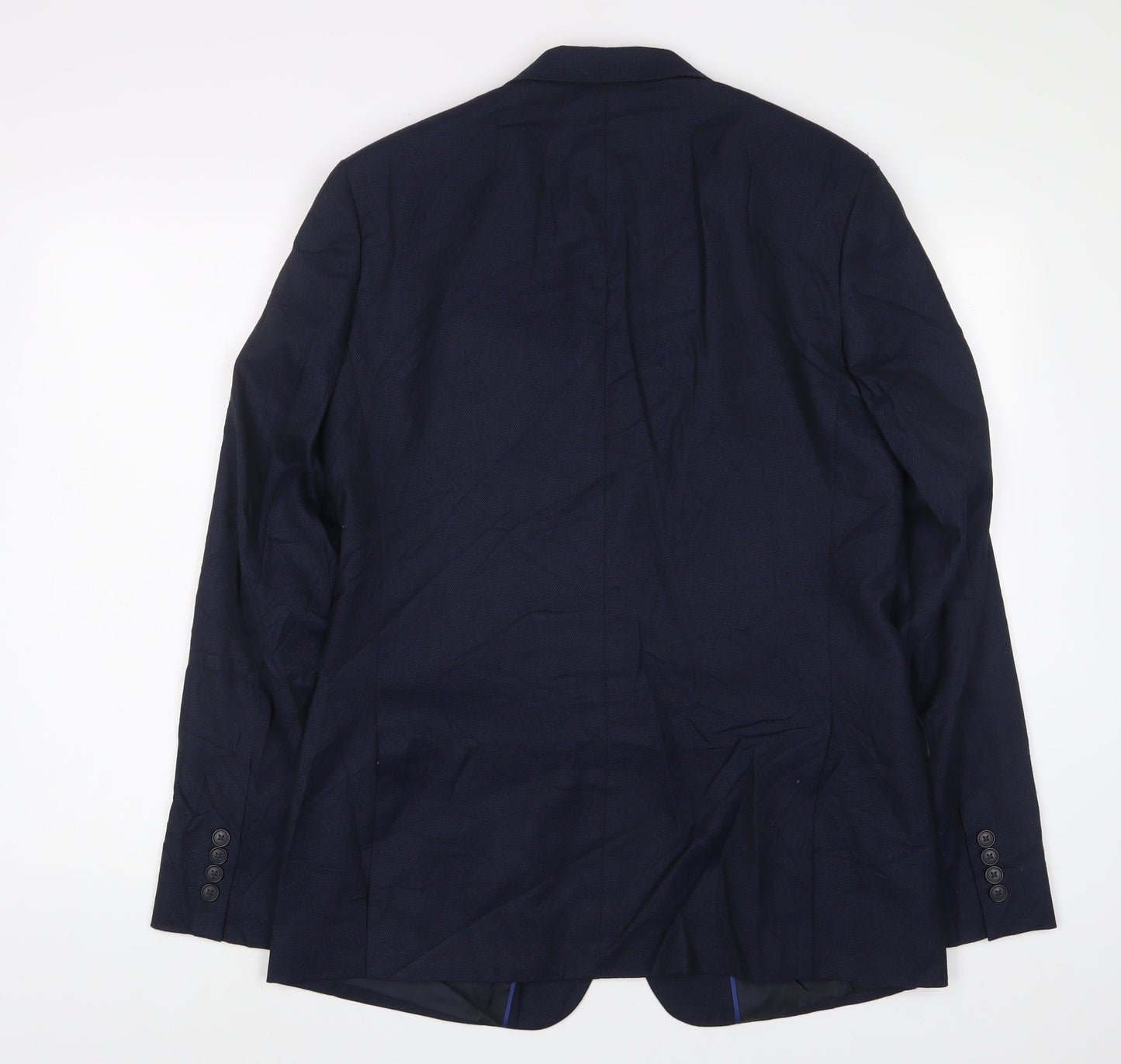 Marks and Spencer Mens Blue Polyester Jacket Suit Jacket Size 40 Regular
