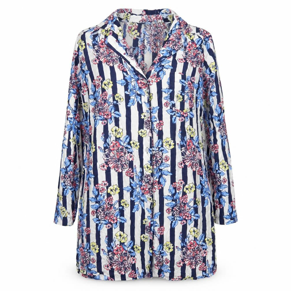 ASOS Womens Multicoloured Geometric Viscose A-Line Size 10 Collared Button