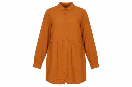 Terranova Womens Brown Viscose Shirt Dress Size XS Collared Button