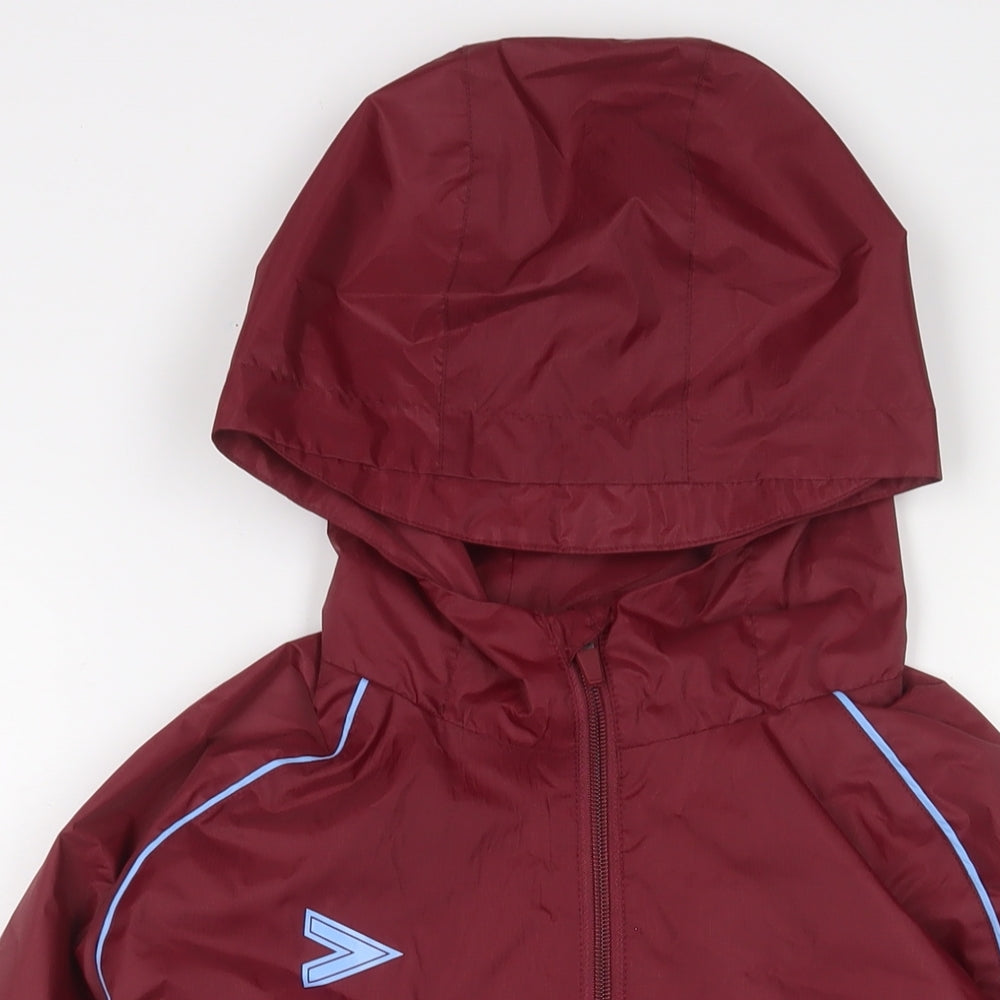 Mitre Womens Red Jacket Size 10 Zip - Pockets