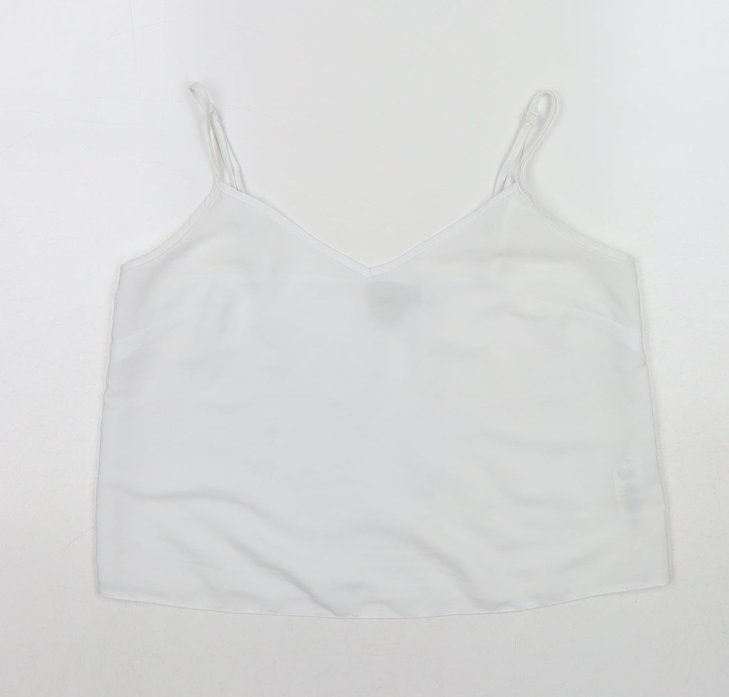 ASOS Womens White Polyester Camisole Tank Size 10 V-Neck