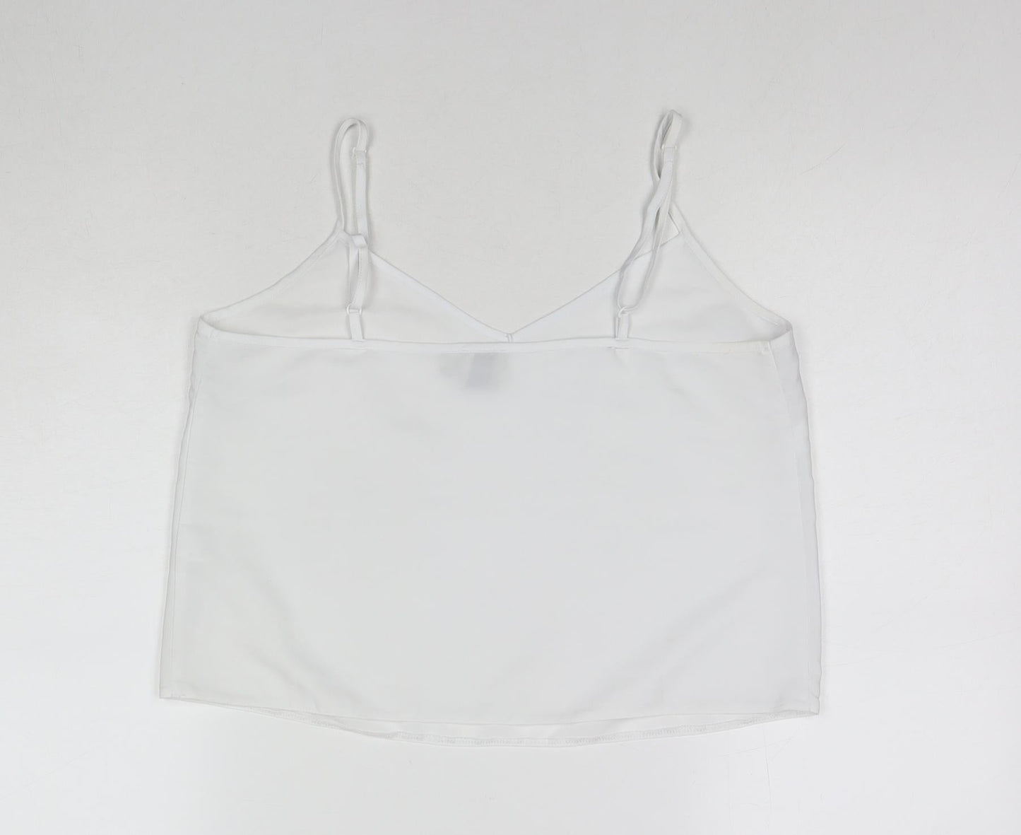 ASOS Womens White Polyester Camisole Tank Size 10 V-Neck