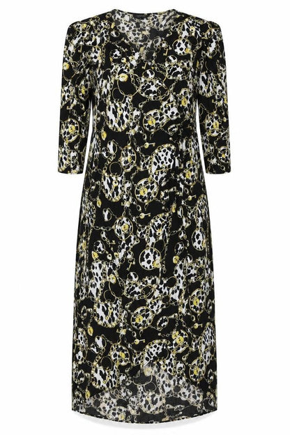 Topshop Womens Multicoloured Geometric Rayon Maxi Size 18 V-Neck Pullover