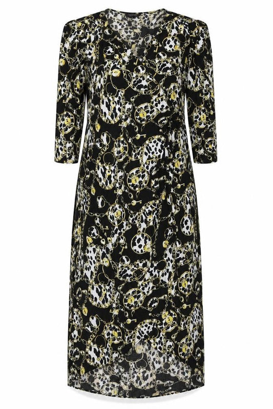 Topshop Womens Multicoloured Geometric Rayon Maxi Size 18 V-Neck Pullover
