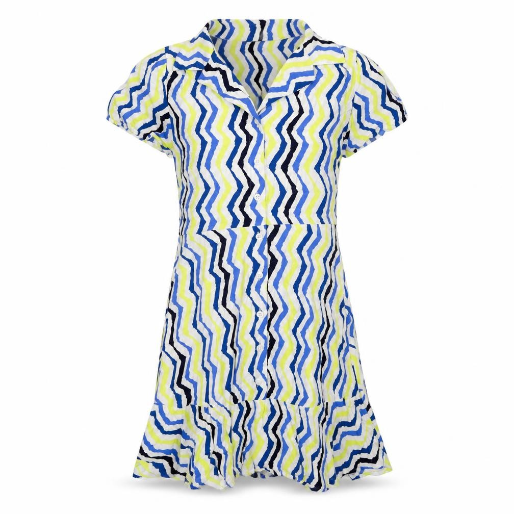 Marks & Spencer Womens Multicoloured Striped Viscose Shirt Dress Size 12 Collared Button