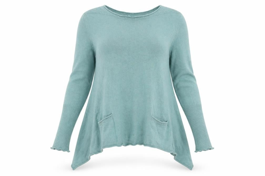NEXT Womens Blue Round Neck Viscose Pullover Jumper Size 10