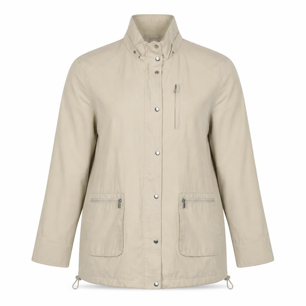 NuAge Womens Beige Parka Jacket Size 18 Zip