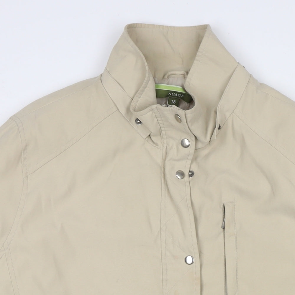 NuAge Womens Beige Parka Jacket Size 18 Zip