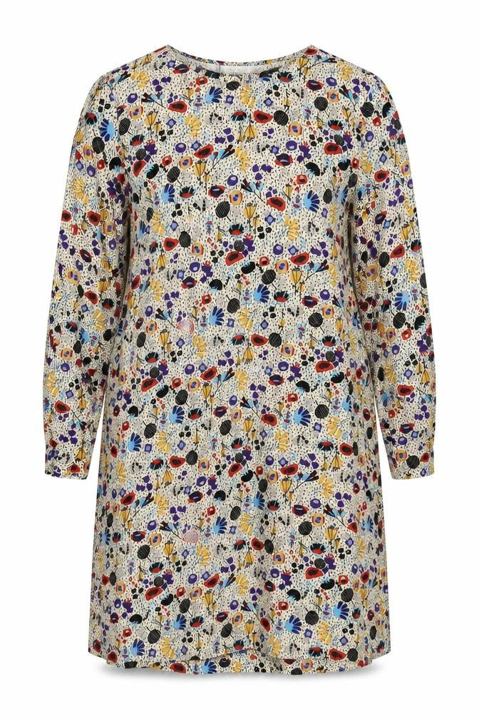 H&M Womens Multicoloured Floral Viscose A-Line Size 12 Round Neck Button