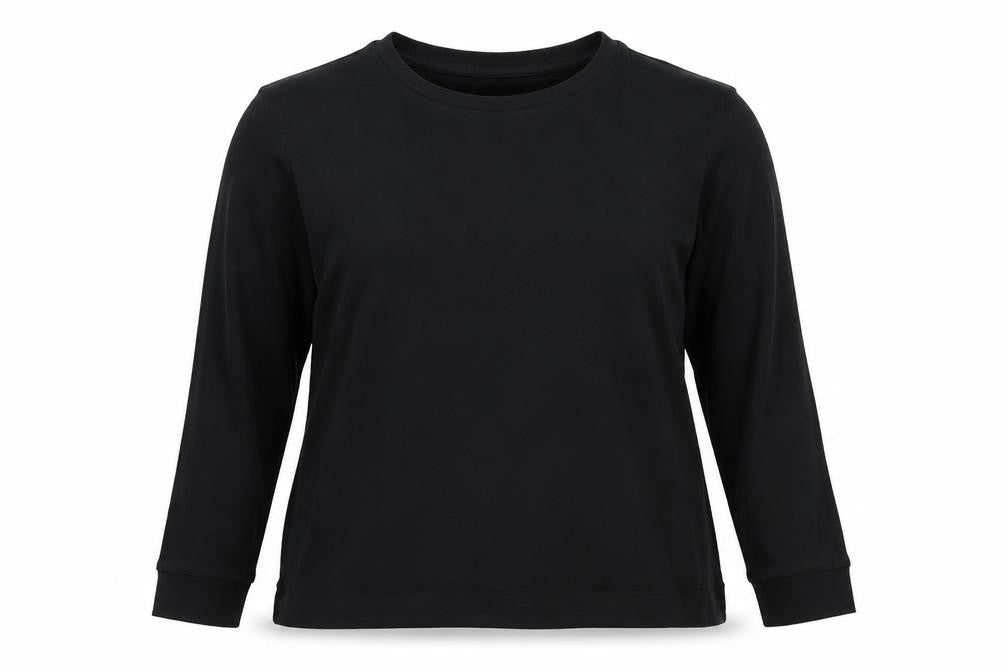 Avenue Womens Black Cotton Pullover Sweatshirt Size 16 Pullover - Size 16-18