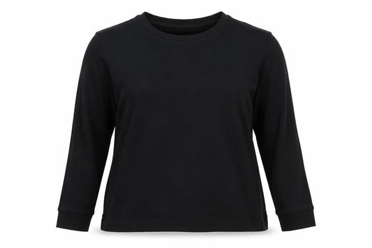 Avenue Womens Black Cotton Pullover Sweatshirt Size 16 Pullover - Size 16-18