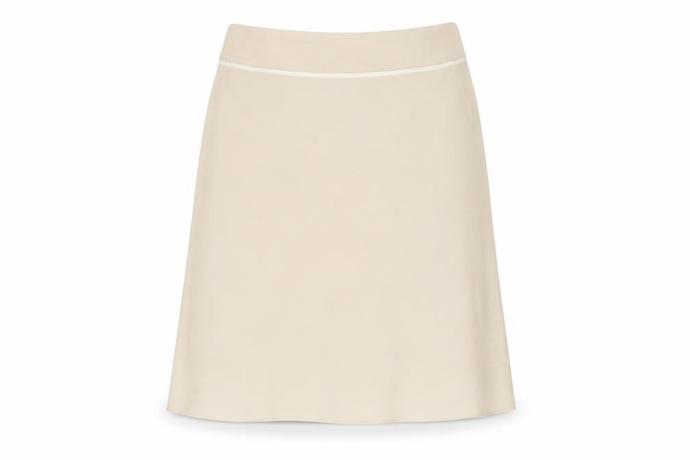 Dorothy Perkins Womens Beige Polyester A-Line Skirt Size 10 Zip