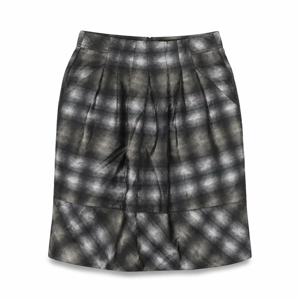 Sandwich Womens Grey Polyester A-Line Skirt Size 8 Zip