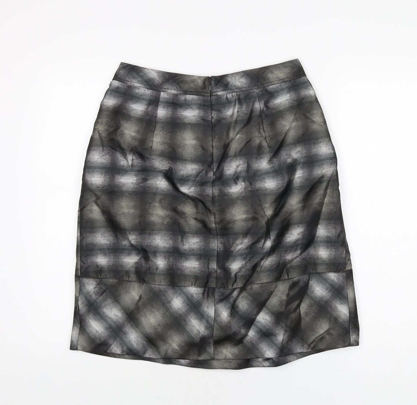 Sandwich Womens Grey Polyester A-Line Skirt Size 8 Zip