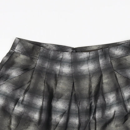 Sandwich Womens Grey Polyester A-Line Skirt Size 8 Zip
