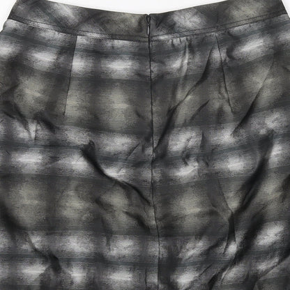 Sandwich Womens Grey Polyester A-Line Skirt Size 8 Zip
