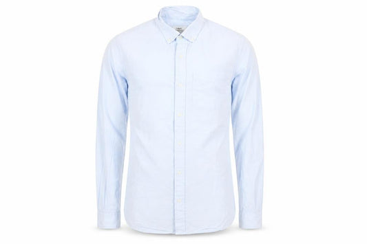 Next Mens Blue Cotton Dress Shirt Size S Collared Button
