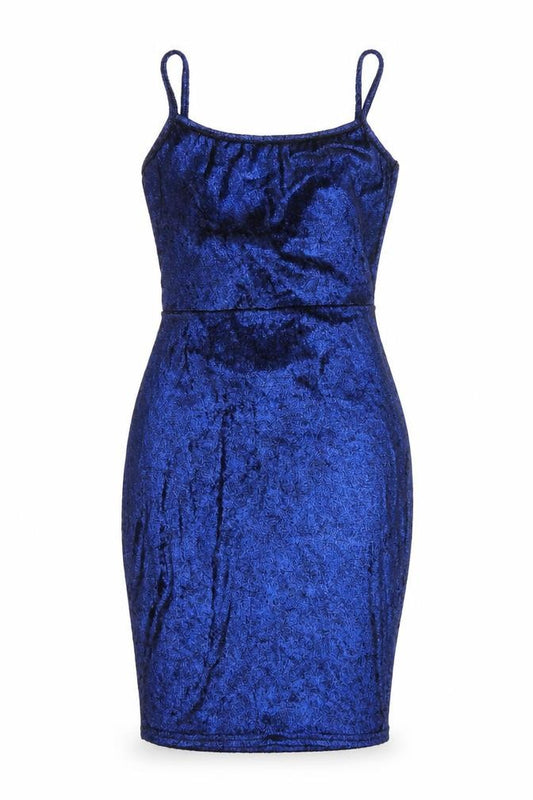 PRETTYLITTLETHING Womens Blue Polyester Bodycon Size 8 Square Neck Pullover