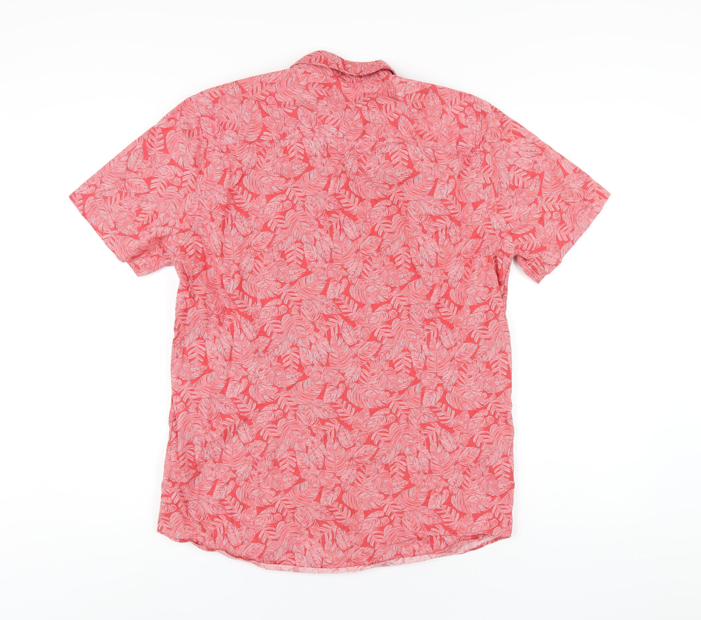 Burton Mens Red Floral Cotton Button-Up Size M Collared Button