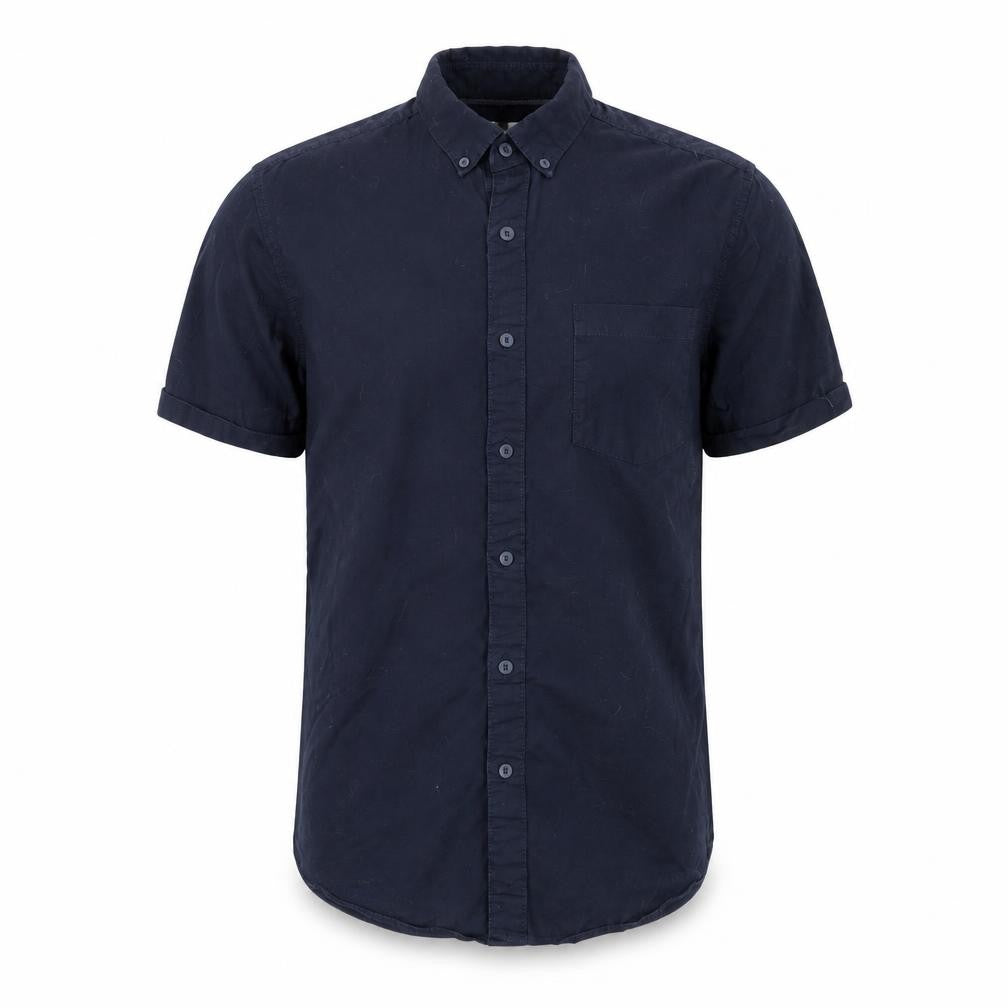Topman Mens Blue Cotton Button-Up Size M Collared Button