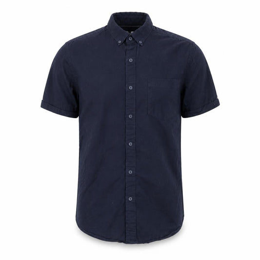 Topman Mens Blue Cotton Button-Up Size M Collared Button